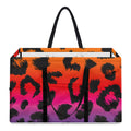 Rainbow Leopard Print Utility Tote Bag