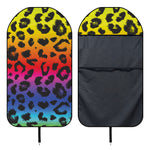 Rainbow Leopard Print Waterproof Car Seat Cover
