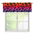Rainbow Leopard Print Window Valance