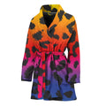 Rainbow Leopard Print Women's Bathrobe
