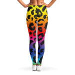 Rainbow Leopard Print Women's Leggings