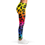 Rainbow Leopard Print Women's Leggings