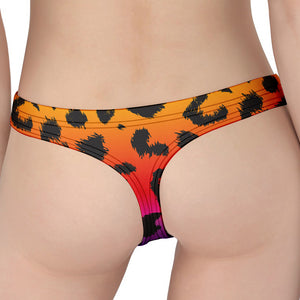 Rainbow Leopard Print Women's Thong