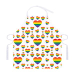 Rainbow LGBT Heart Pattern Print Adjustable Apron