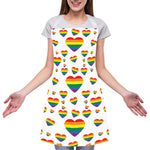 Rainbow LGBT Heart Pattern Print Adjustable Apron