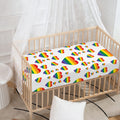 Rainbow LGBT Heart Pattern Print Baby Crib Sheet