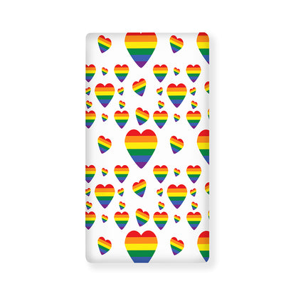 Rainbow LGBT Heart Pattern Print Baby Crib Sheet