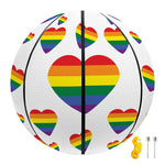 Rainbow LGBT Heart Pattern Print Basketball
