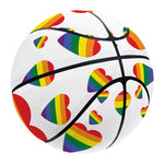 Rainbow LGBT Heart Pattern Print Basketball
