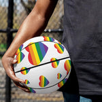 Rainbow LGBT Heart Pattern Print Basketball