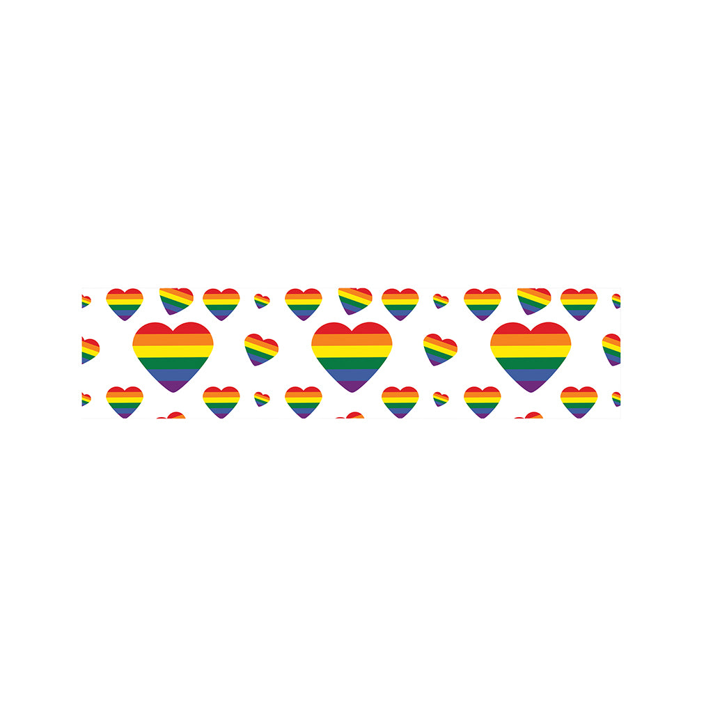 Rainbow LGBT Heart Pattern Print Bed Runner