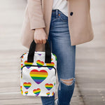 Rainbow LGBT Heart Pattern Print Bible Tote Bag