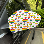 Rainbow LGBT Heart Pattern Print Car Side Mirror Covers