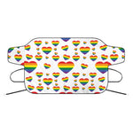 Rainbow LGBT Heart Pattern Print Car Windshield Snow Cover