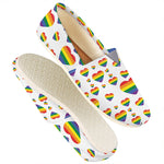 Rainbow LGBT Heart Pattern Print Casual Shoes