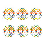 Rainbow LGBT Heart Pattern Print Coaster Set