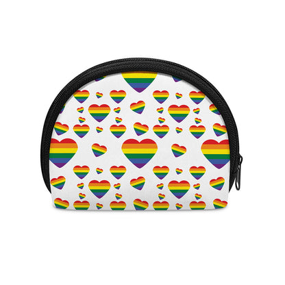 Rainbow LGBT Heart Pattern Print Coin Purse