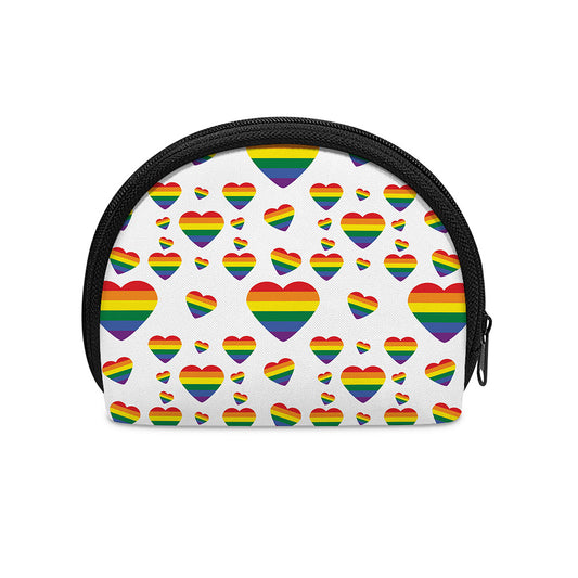 Rainbow LGBT Heart Pattern Print Coin Purse