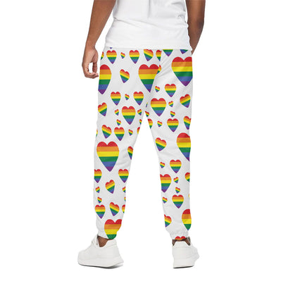 Rainbow LGBT Heart Pattern Print Cotton Pants