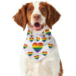 Rainbow LGBT Heart Pattern Print Dog Bandana