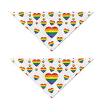 Rainbow LGBT Heart Pattern Print Dog Bandana
