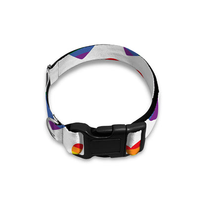 Rainbow LGBT Heart Pattern Print Dog Collar