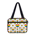 Rainbow LGBT Heart Pattern Print Double Strap Bible Bag