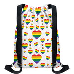 Rainbow LGBT Heart Pattern Print Drawstring Backpack