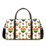 Rainbow LGBT Heart Pattern Print Duffle Bag