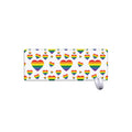 Rainbow LGBT Heart Pattern Print Extended Mouse Pad