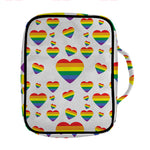 Rainbow LGBT Heart Pattern Print Front Pocket Bible Bag