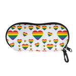 Rainbow LGBT Heart Pattern Print Glasses Case