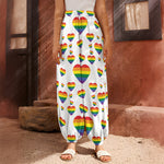 Rainbow LGBT Heart Pattern Print Harem Pants