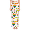Rainbow LGBT Heart Pattern Print High Slit Maxi Skirt