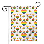 Rainbow LGBT Heart Pattern Print House Flag