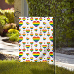 Rainbow LGBT Heart Pattern Print House Flag