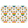 Rainbow LGBT Heart Pattern Print Indoor Door Mat
