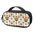 Rainbow LGBT Heart Pattern Print Portable Cooler Travel Case