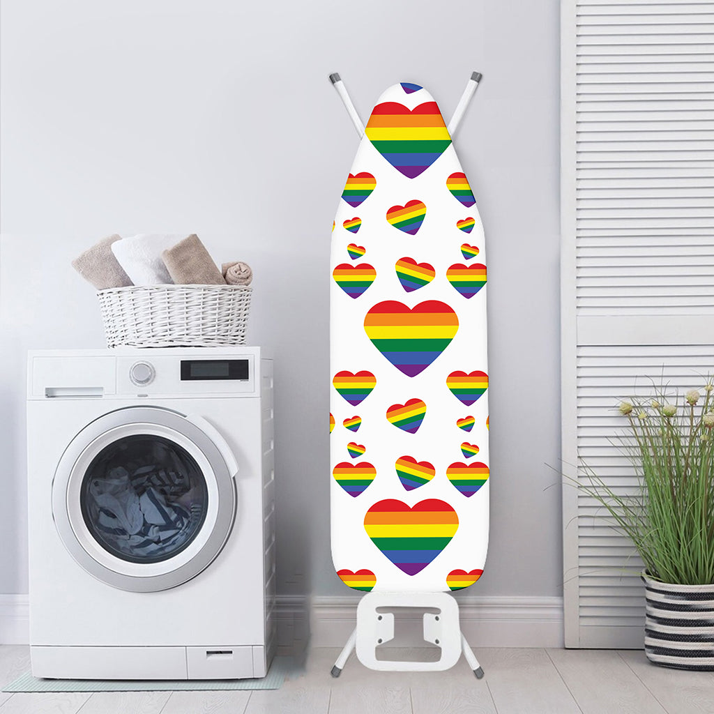 Rainbow LGBT Heart Pattern Print Ironing Board Cover