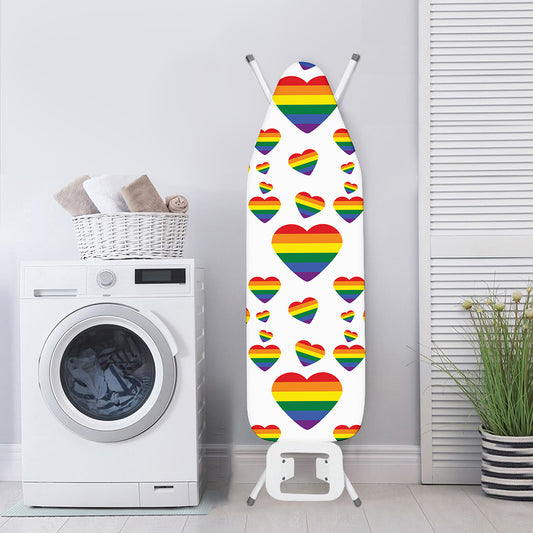 Rainbow LGBT Heart Pattern Print Ironing Board Cover