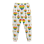 Rainbow LGBT Heart Pattern Print Jogger Pants