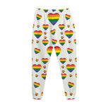 Rainbow LGBT Heart Pattern Print Jogger Pants