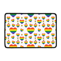 Rainbow LGBT Heart Pattern Print Kitchen Mat