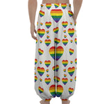 Rainbow LGBT Heart Pattern Print Lantern Pants
