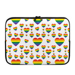 Rainbow LGBT Heart Pattern Print Laptop Sleeve