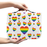 Rainbow LGBT Heart Pattern Print Leather Bible Cover