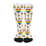 Rainbow LGBT Heart Pattern Print Long Socks