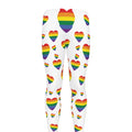 Rainbow LGBT Heart Pattern Print Men's Leggings