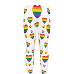 Rainbow LGBT Heart Pattern Print Men's leggings