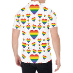 Rainbow LGBT Heart Pattern Print Men's Shirt
